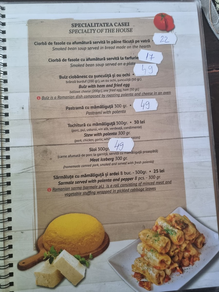 Menu Pensiunea & Restaurant Doi Cocosi-1