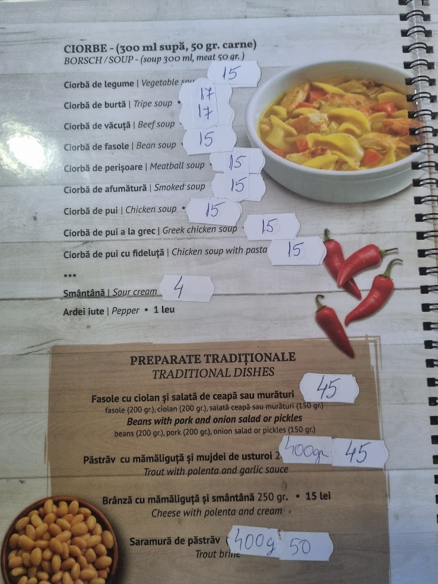 Menu Pensiunea & Restaurant Doi Cocosi-2